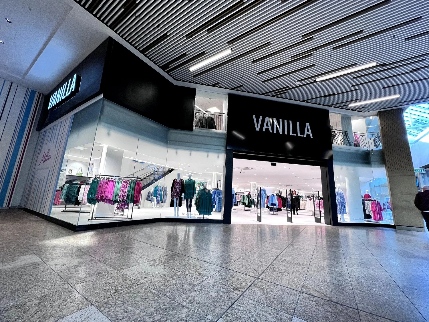 vanilla clothing shop in a shopping centre